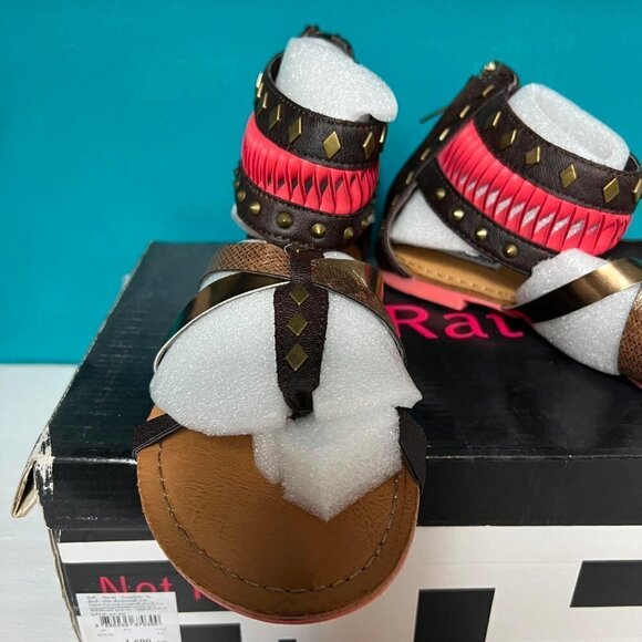 Not Rated lemon twist gladiator flat sandal size 6.5 - Picture 2 of 7